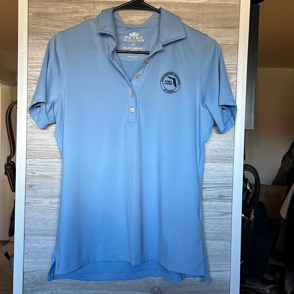 Light Blue Peter Millar Club Managers Association FL Golf Polo